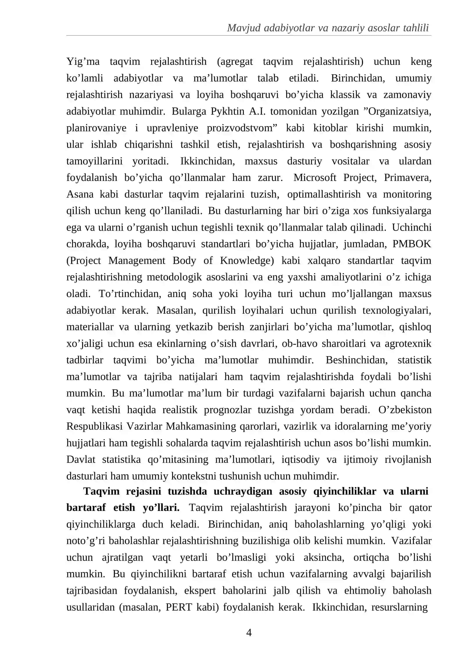 Mavjud adabiyotlar va nazariy asoslar tahlili 4