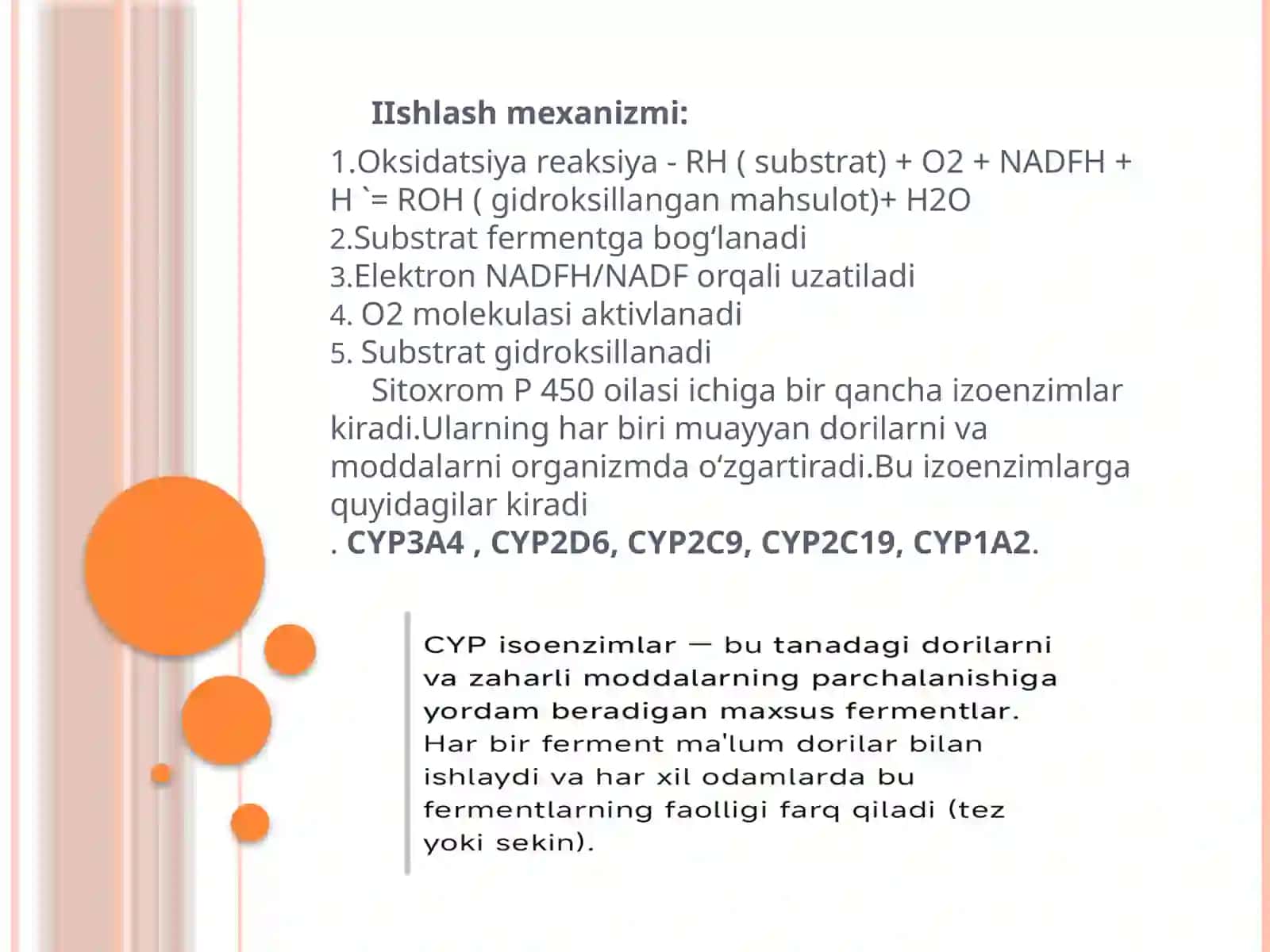 Sitoxrom P450 induktorlari va ingibitorlarini klinikada qoʻllanishi 4