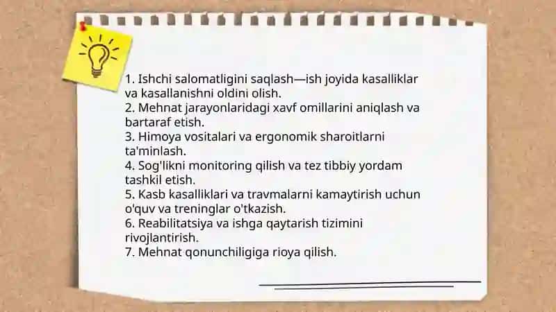 Mehnat muhofazasining maqsadi va vazifalari 4