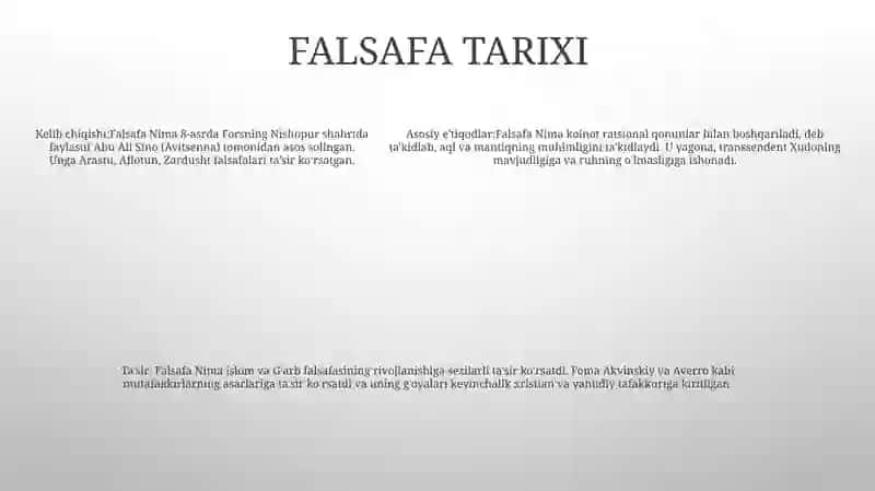 Falsafa Nima 4