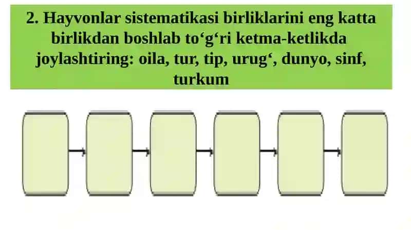 Hayvonlar Sistematikasini O‘rganish 4