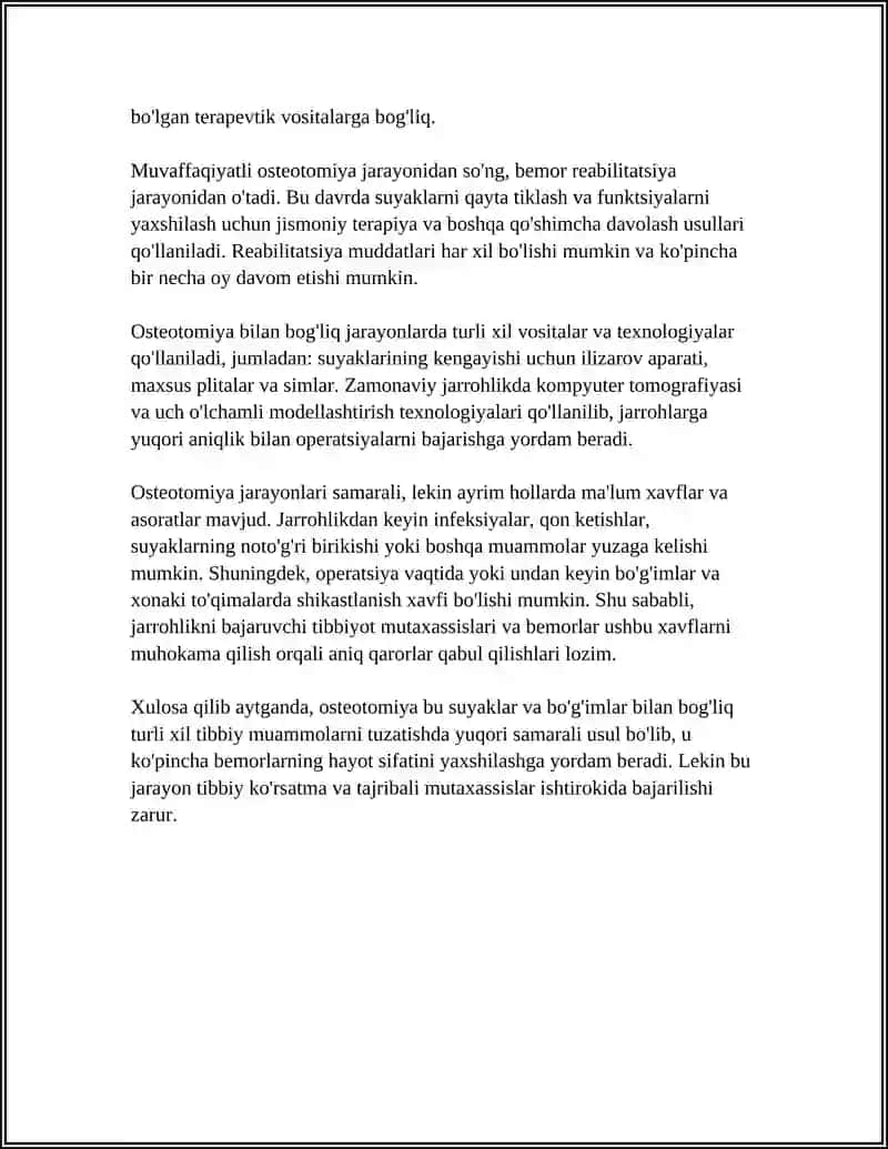 PASTKI JAG' SUYAGI SHOXINI A.E.RAUER BO' YICHA QIYSHIQ OSTEOTOMIYASI 4