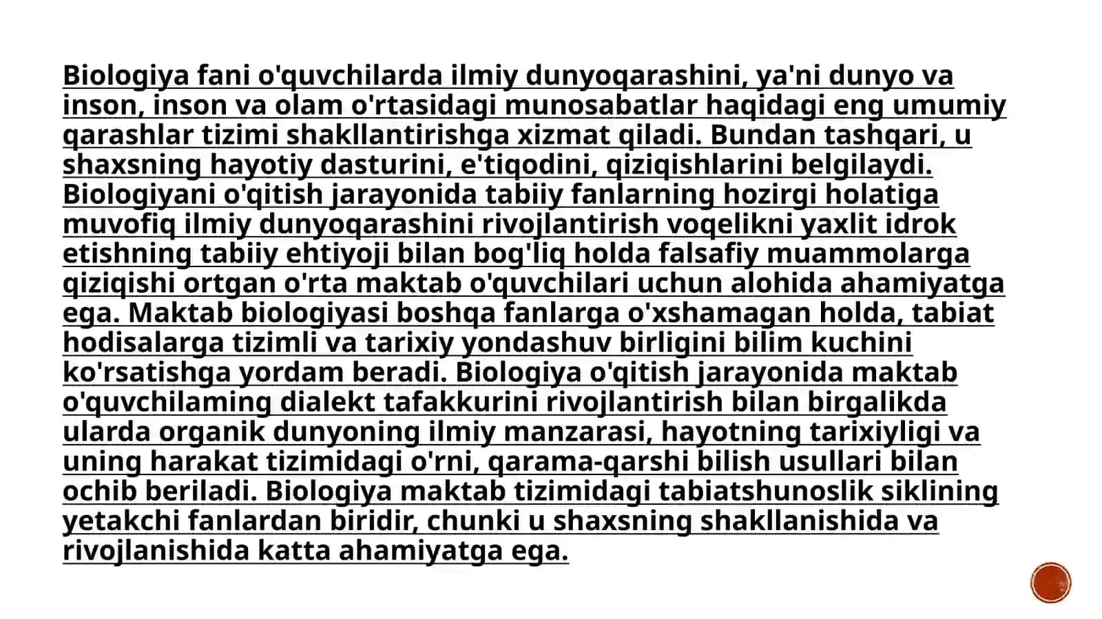Biologiya fanini o‘qitishda o'rta ta'lim maktablarida o'quvchilarining ilmiy ko'nikmalarini shakllantirish 4