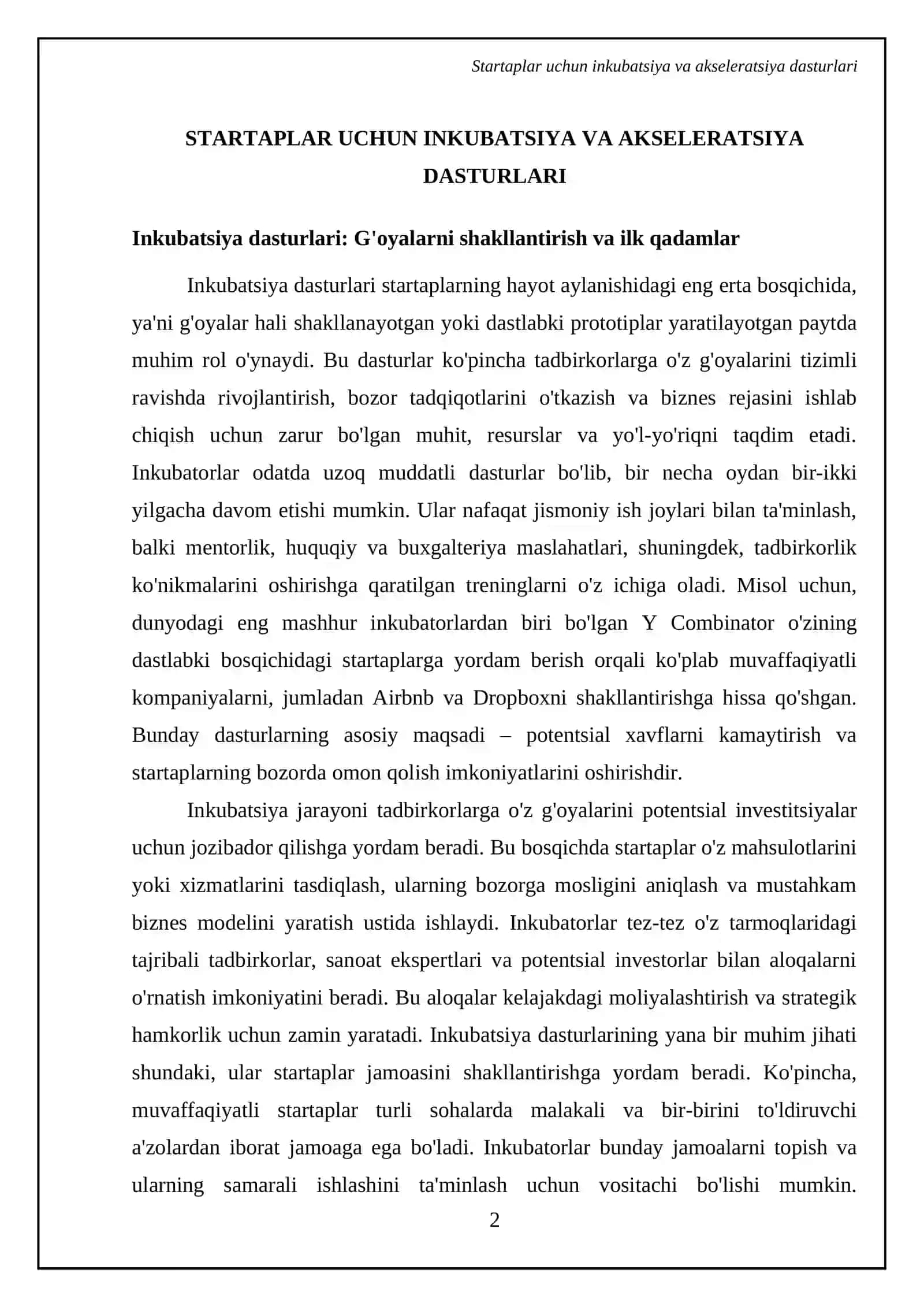 Startaplar va raqamli innovatsiyalar ekotizimi 4