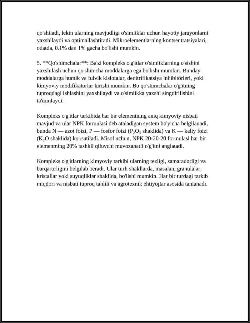 KOMPLEKS O'G'ITLARNI OLISH USULI 4