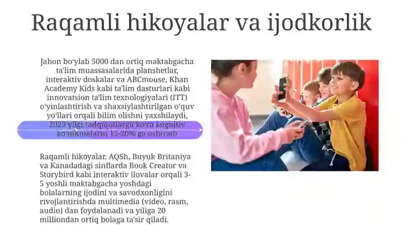 Maktabgacha ta’limda innovatsion ta’lim texnologiyalari tushunchasining mazmuni 4