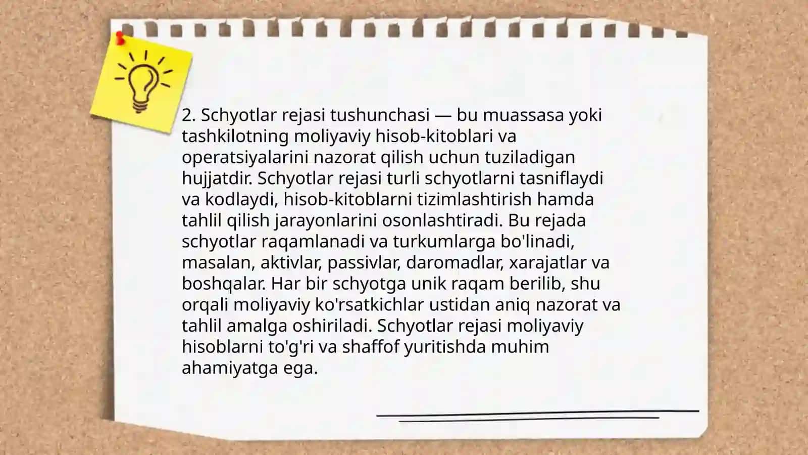 Buxgalteriya hisobining schyotlar rejasi 4