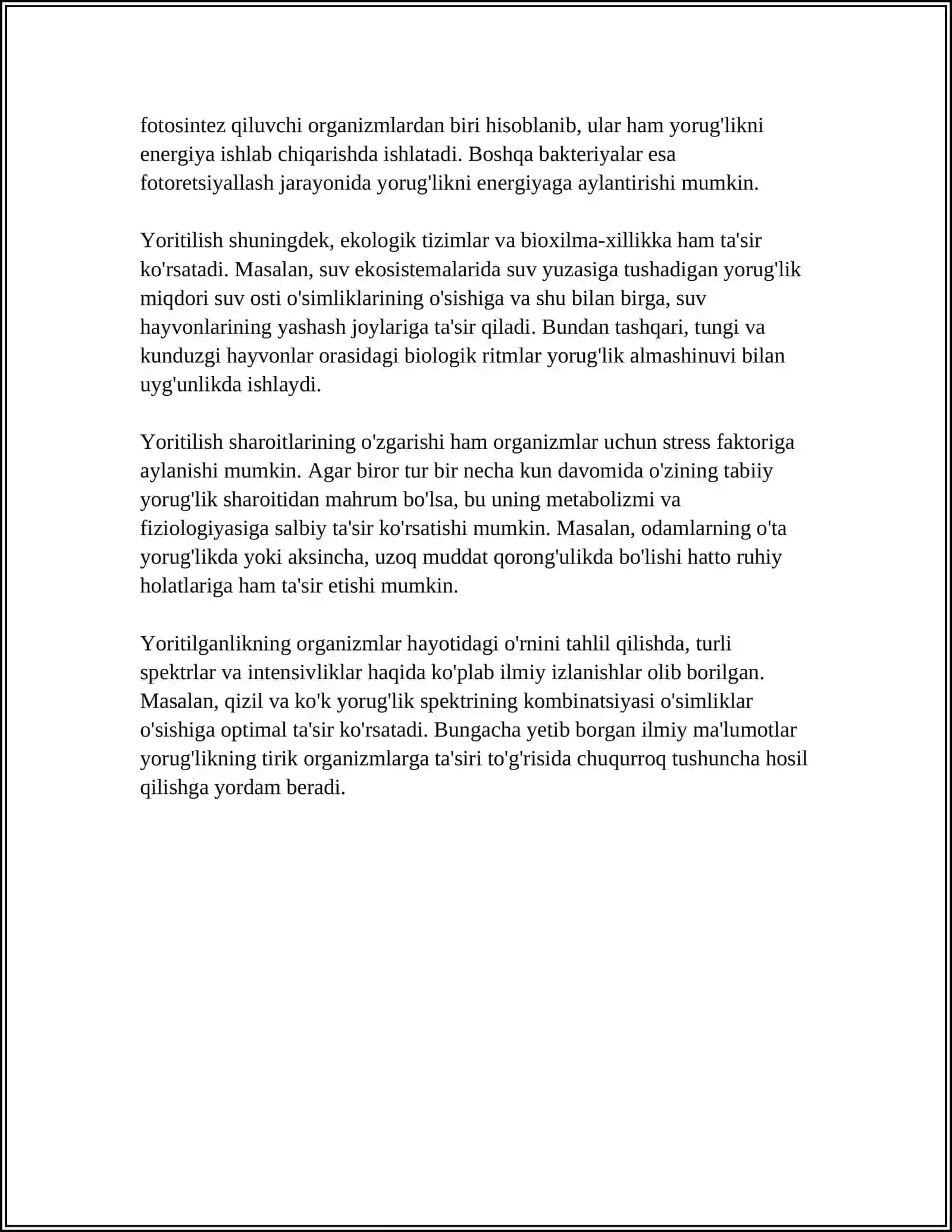TURLI EKOLOGIK OMILLARNING TIRIK ORGANIZMLARGA TA'SIR ETISH MEXANIZMLARI 4
