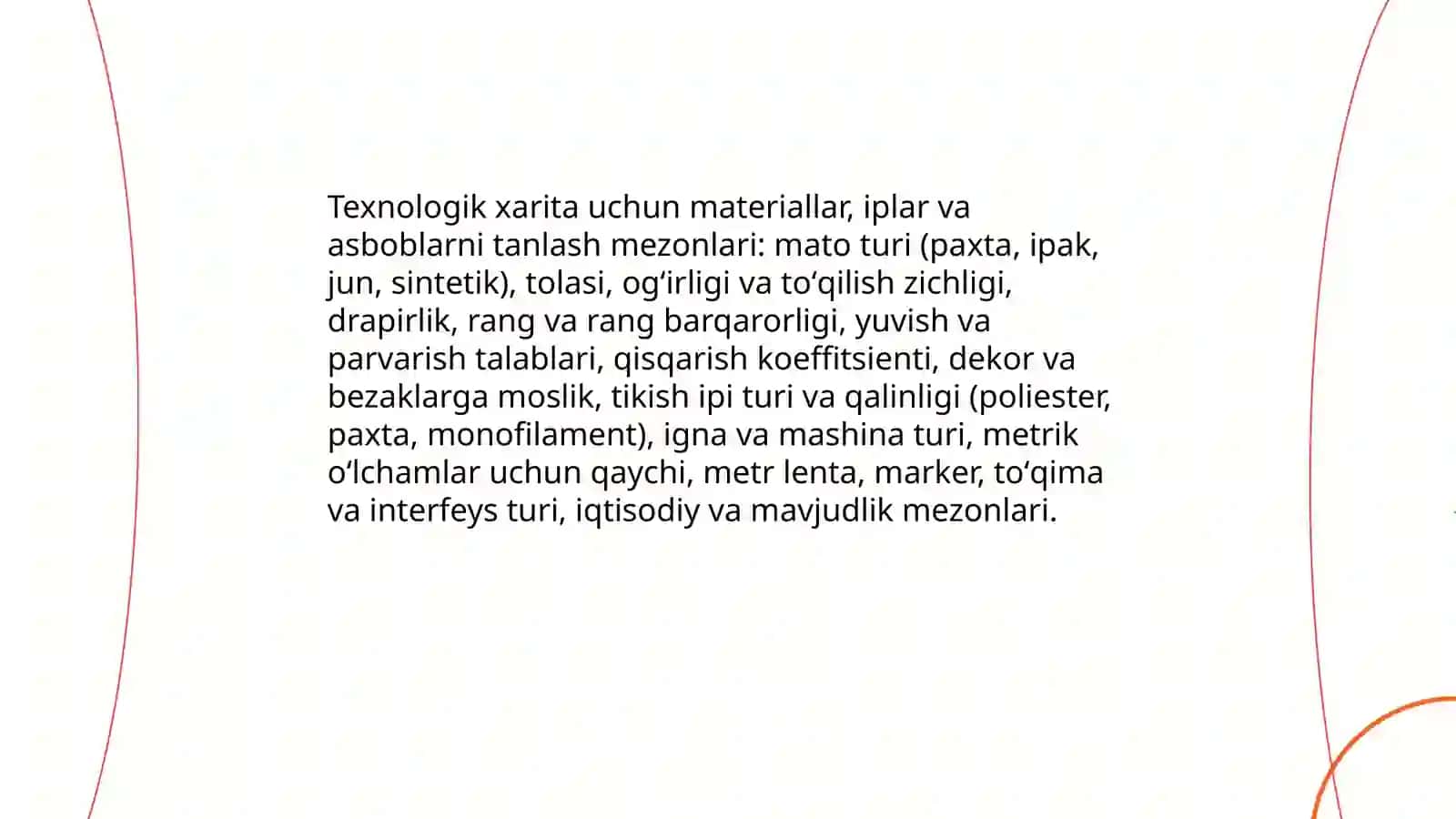 Ayollar murakkab usuldadi milliy ko'ylagi uchun texnologik xarita tuzish 4