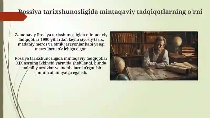 Mintaqaviy tarixni o'rganish 4