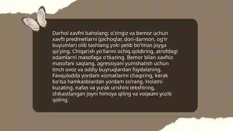 Kirizis xolatda bo’lgan bemorga maslahat berish 4