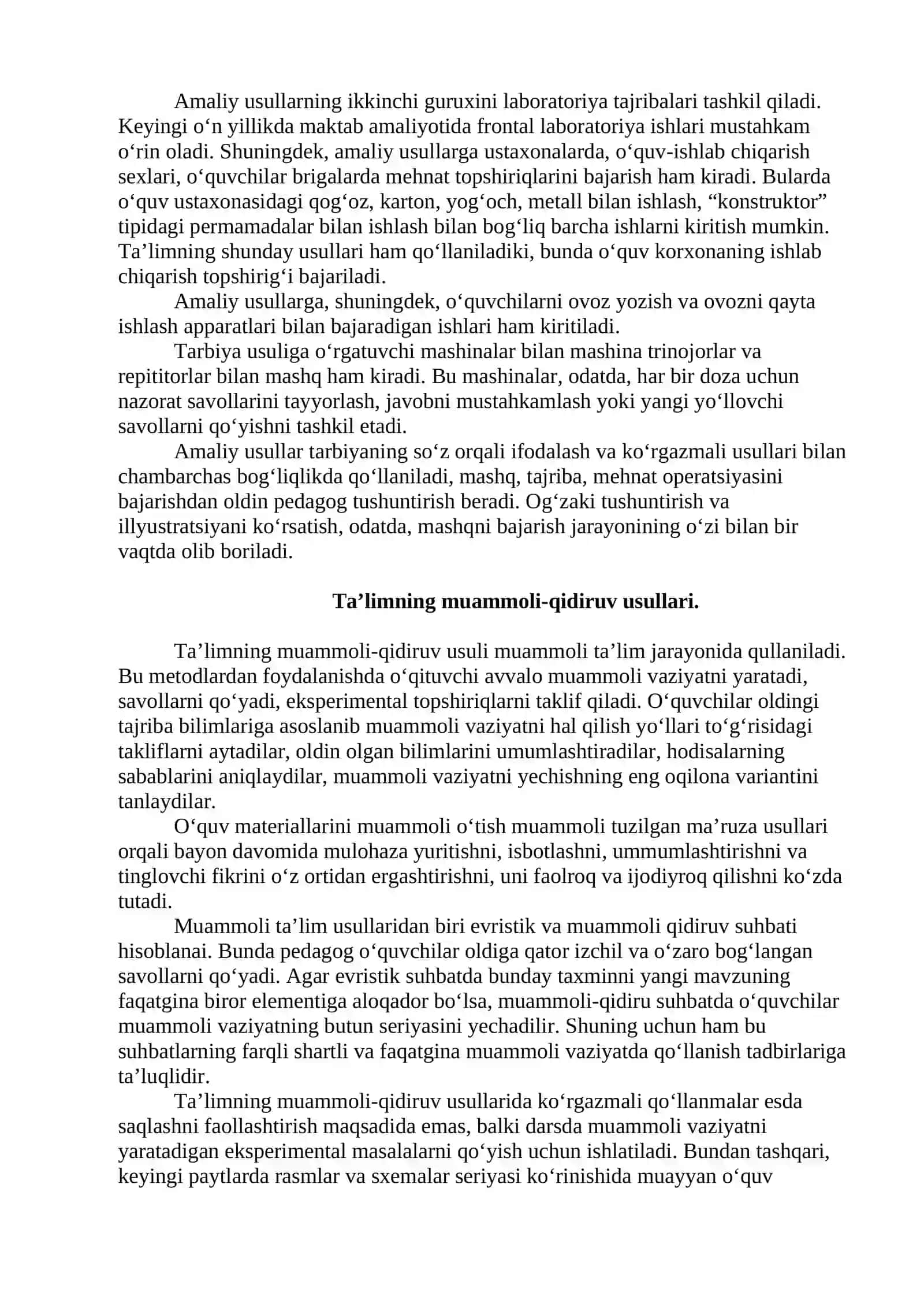 Ta’lim usullari, vositalari va metodlari. Ta’lim - tarbiya usullari to‘g‘risida umumiy tushuncha 4