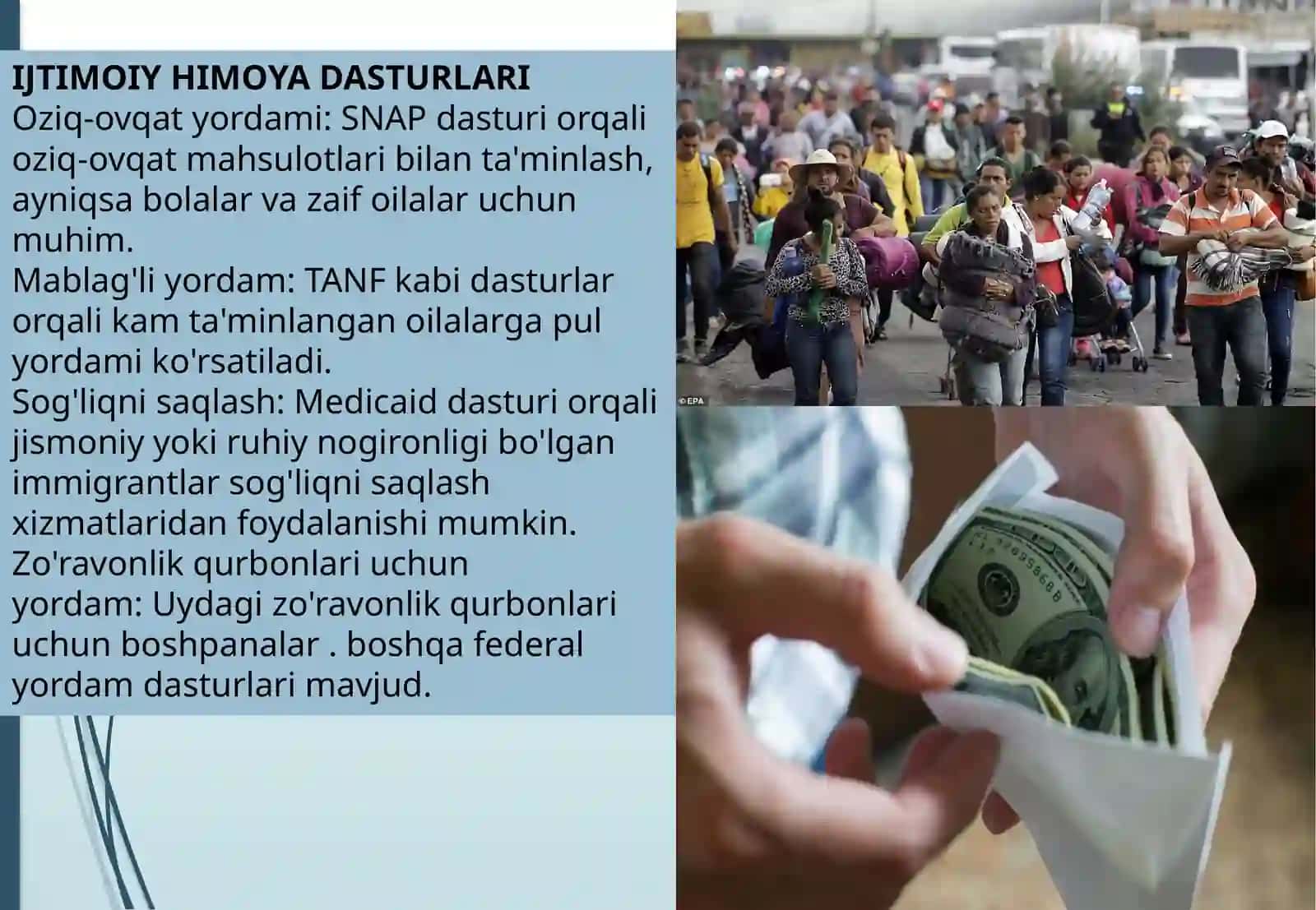 AQSH da migrantlar va qochoqlar bilan ijtimoiy ish usullari 4