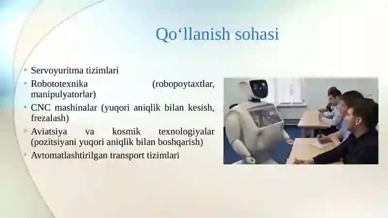 Servoyuritma va qadamli yuritma konstruktiv farqlari va qo‘llanish sohasi. 4