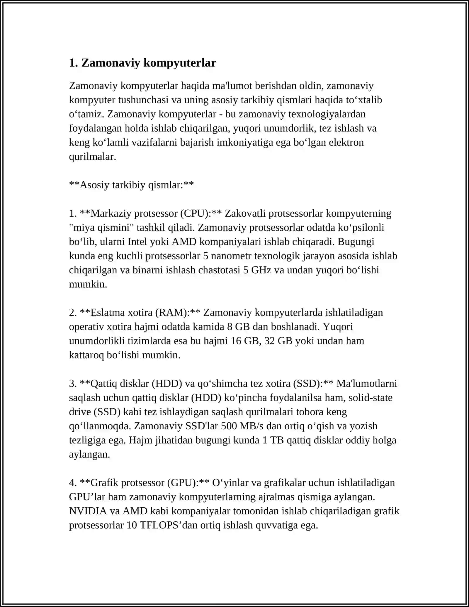 Zamonaviy kompyuterlar 4