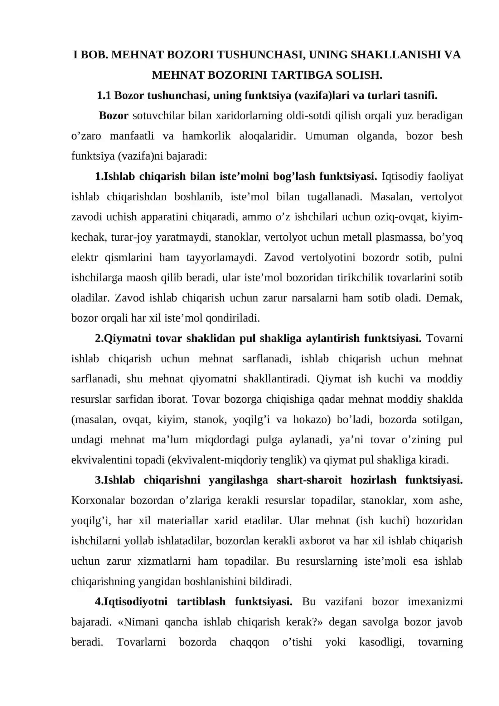 O'ZBEKISTON RESPUBLIKASI MEHNAT BOZORINING SHAKLLANISHI VA ISHSIZLIK O'ZIGA XOS XUSUSIYATLARI 2 4