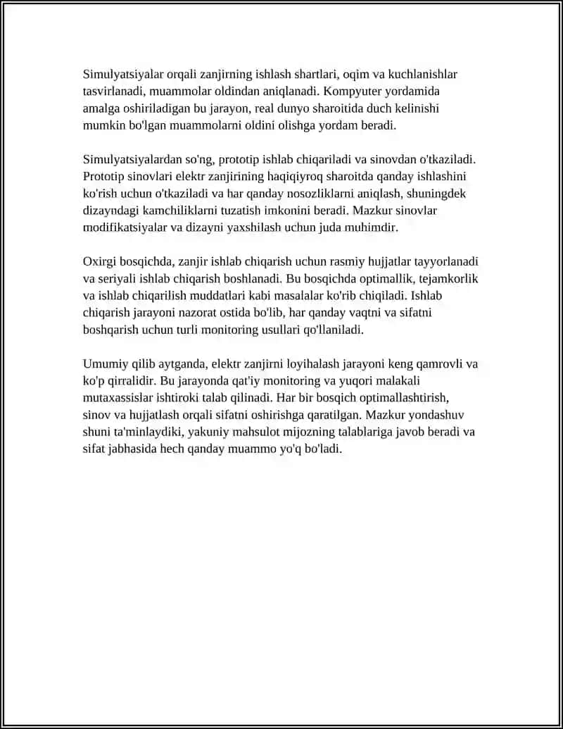 Elektr zanjirlarini tayyorlash usuli 4