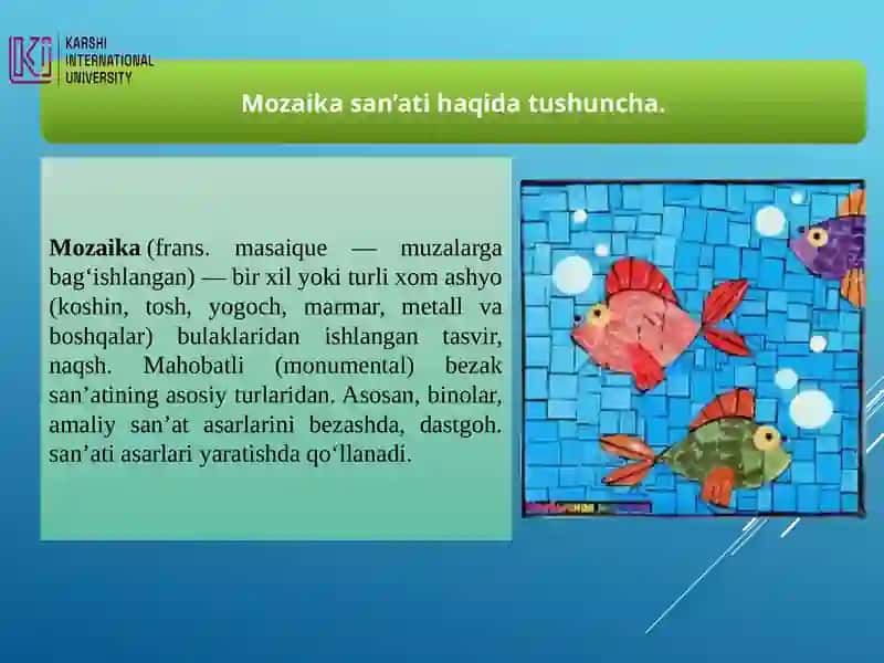 Mozaika bilan ishlash darslarini tashkil etish metodikasi 4