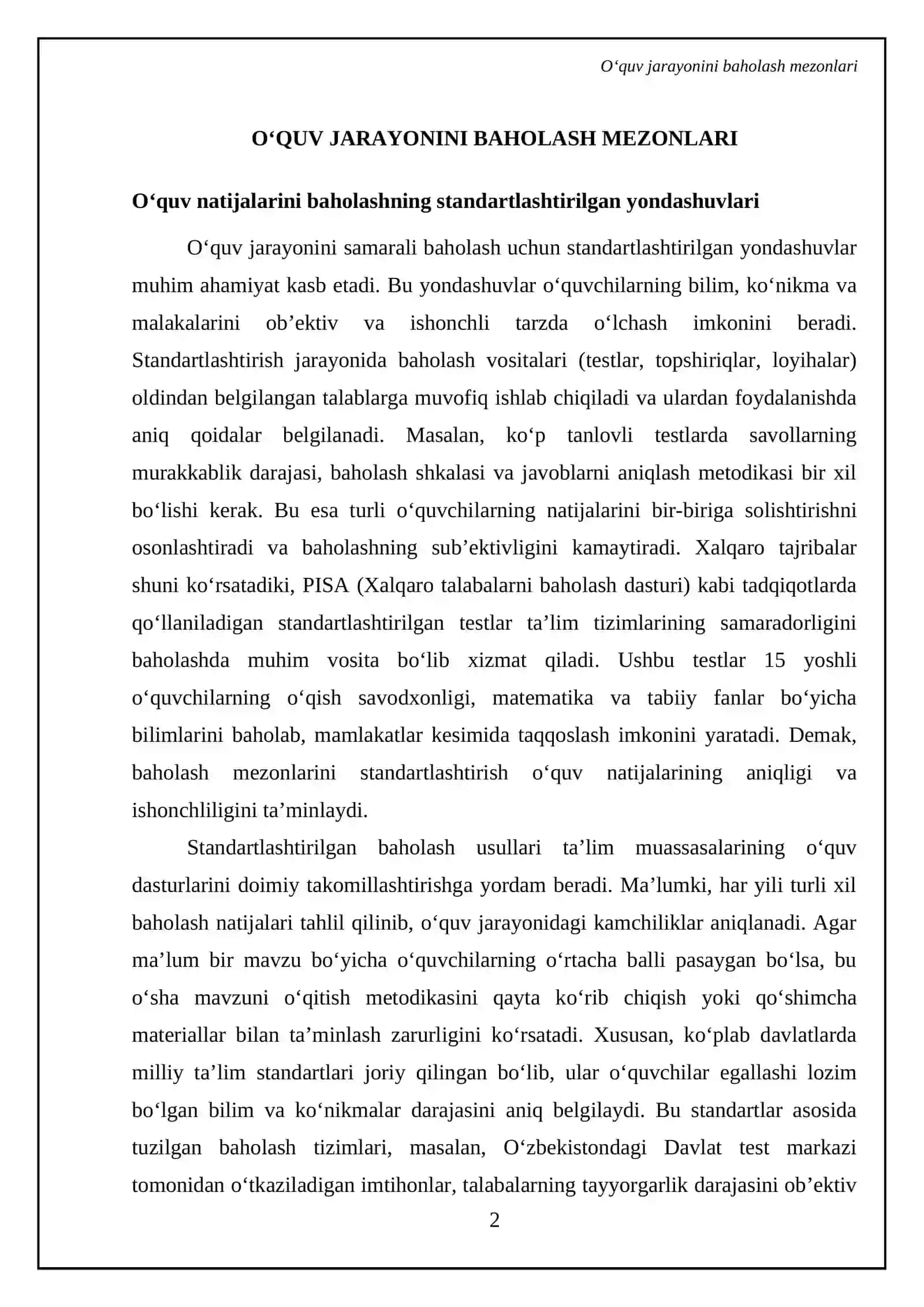 Faoliyatining oʻzlashtirilishi va malakalarni egalash 4