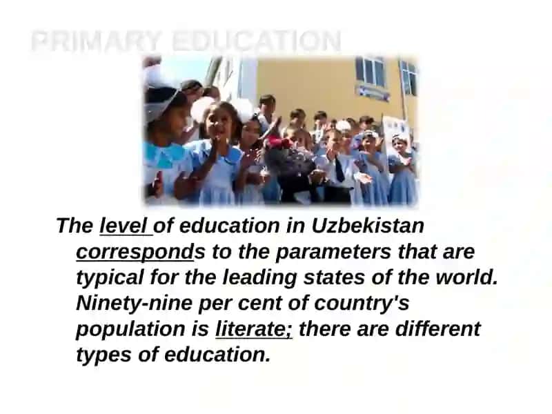 The educational system of Uzbekistan 4