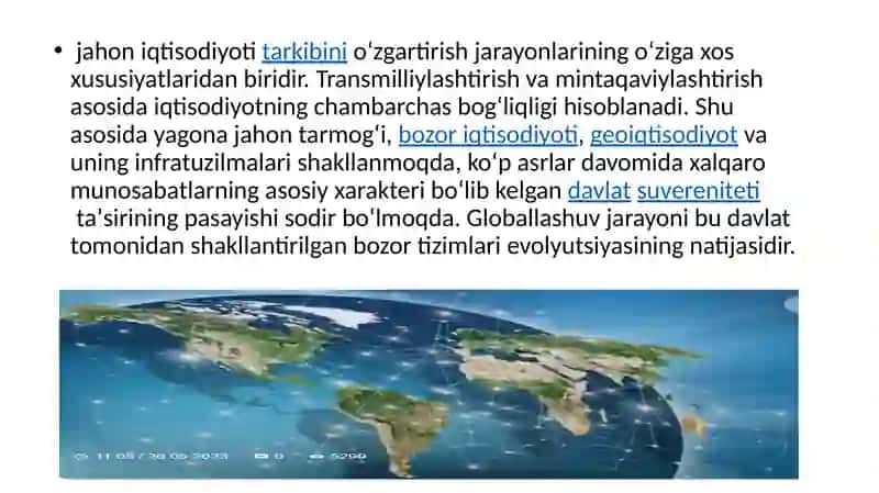 Jahon Iqtisodiyotni Globallashtirish Jarayonlari 4