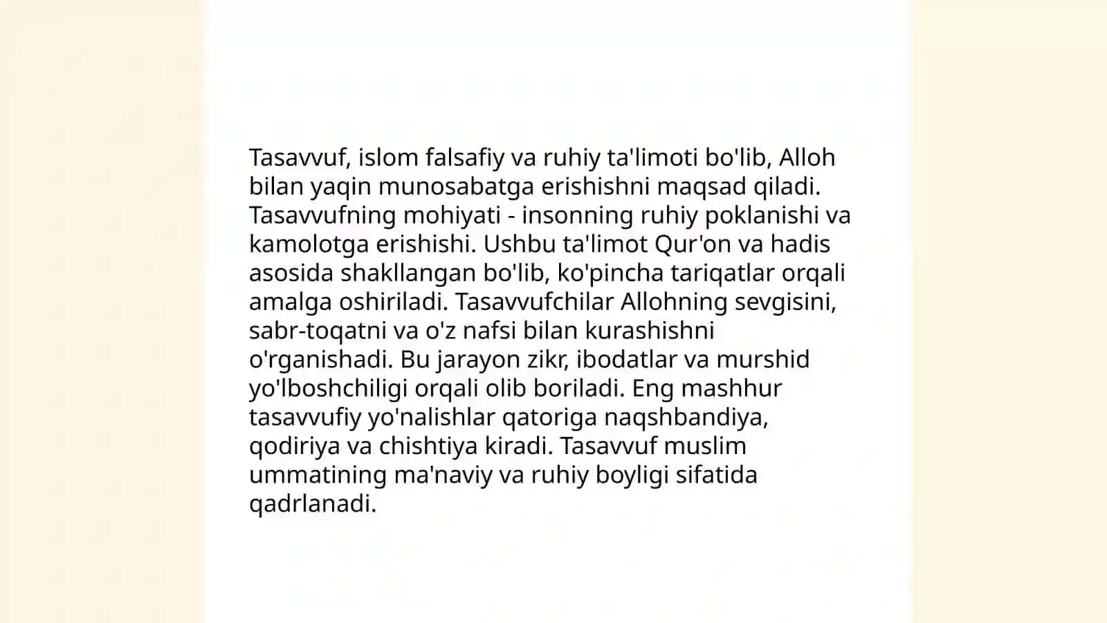 Tasavvuf tushunchasi va uning mohiyati 4
