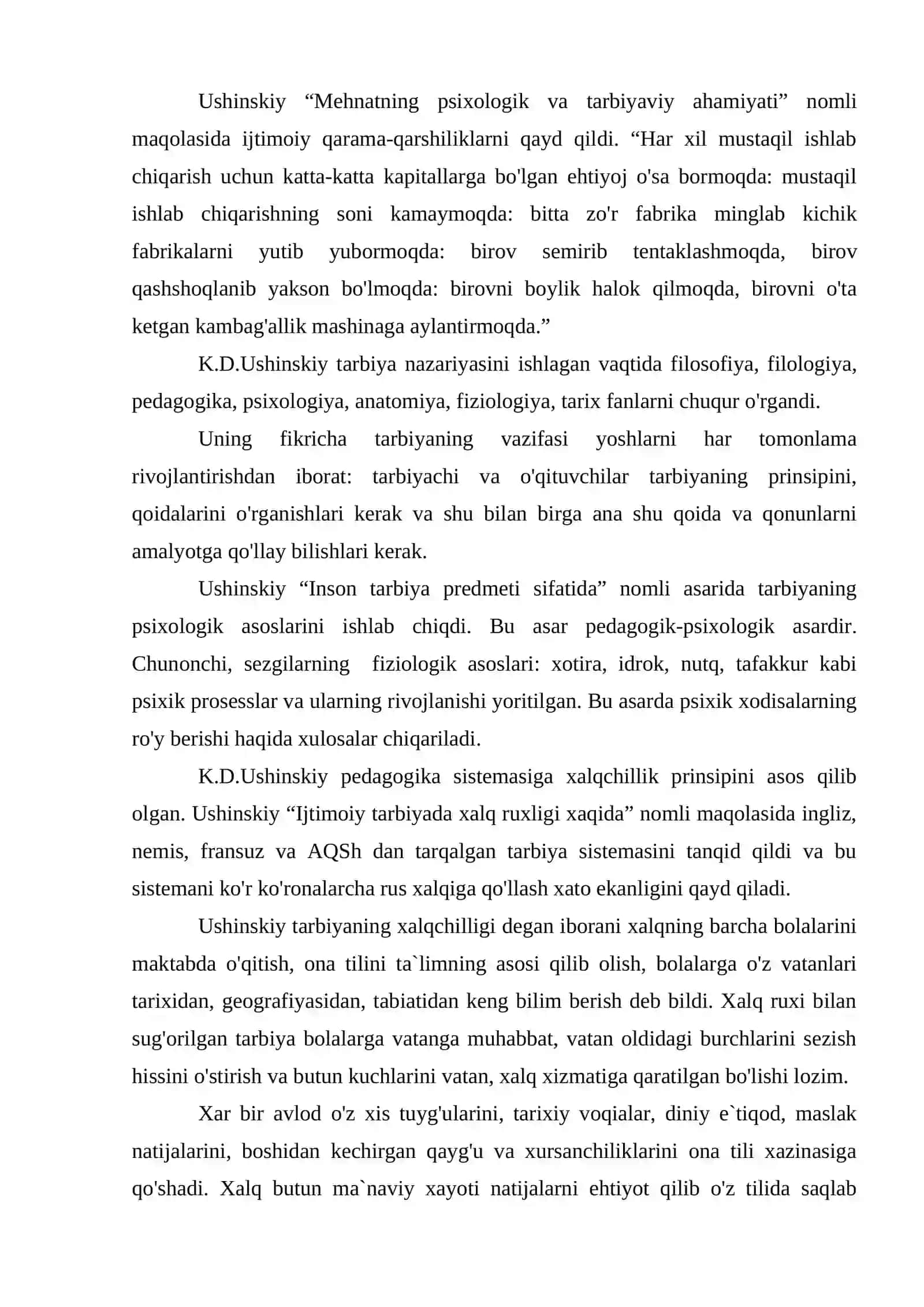 Konstantin Dmitrievich Ushinskiyning pedagogik nazariyalari 4