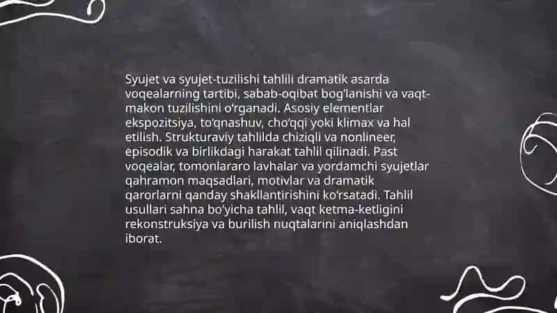 Dramatik asarlarni tahlil qilish 4