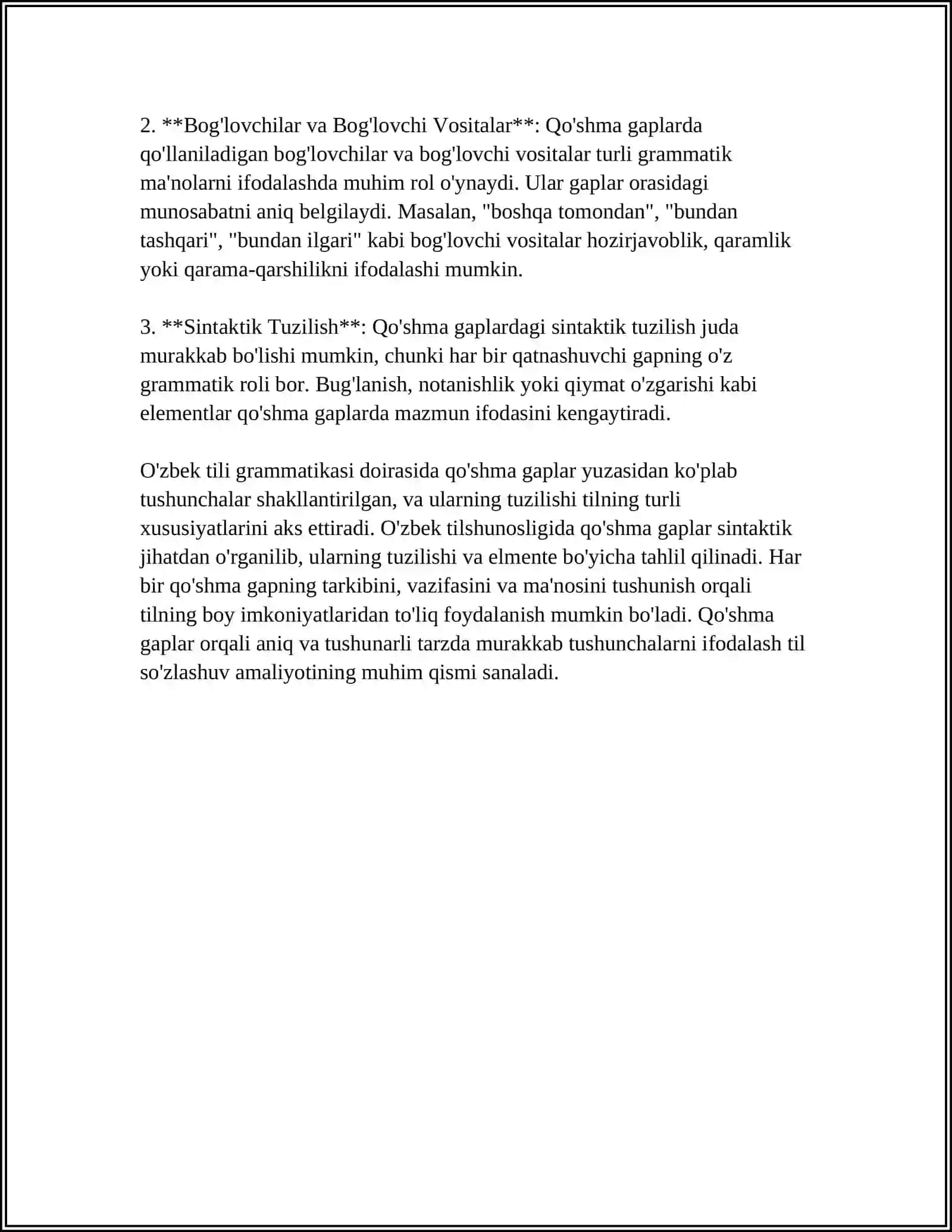 QO'SHMA GAPLAR TASNIFI 4