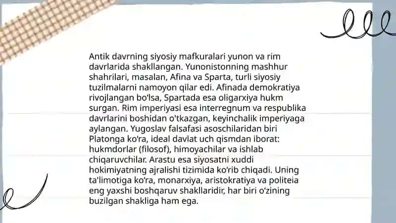 Jahon siyosiy mafkuralari tarixi oʻquv fanining predmeti va vazifalari 4