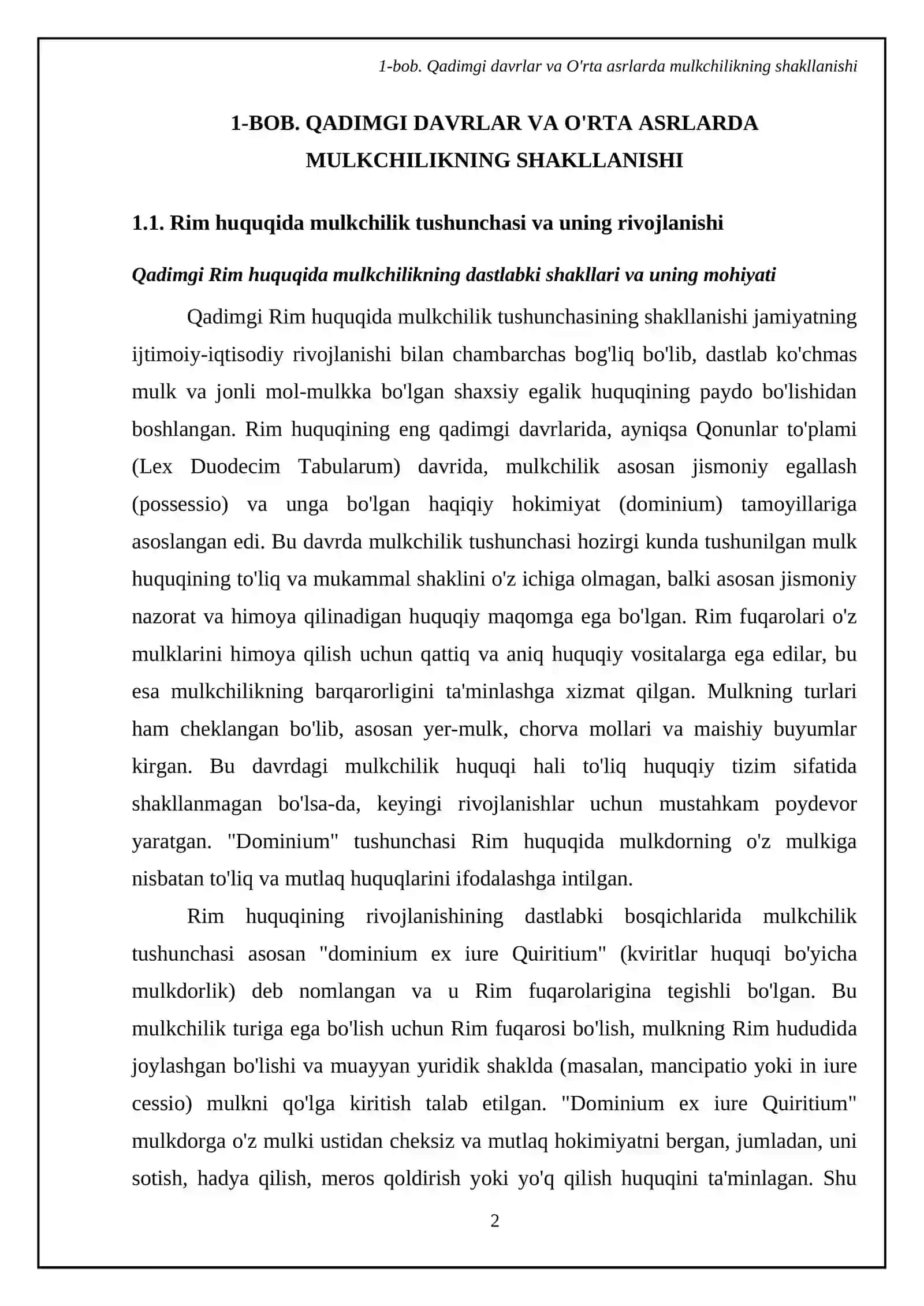 Mulkchilik instituti rivojlanishning Yevropa mamlakatlarida shakllangan yoʻllari 4
