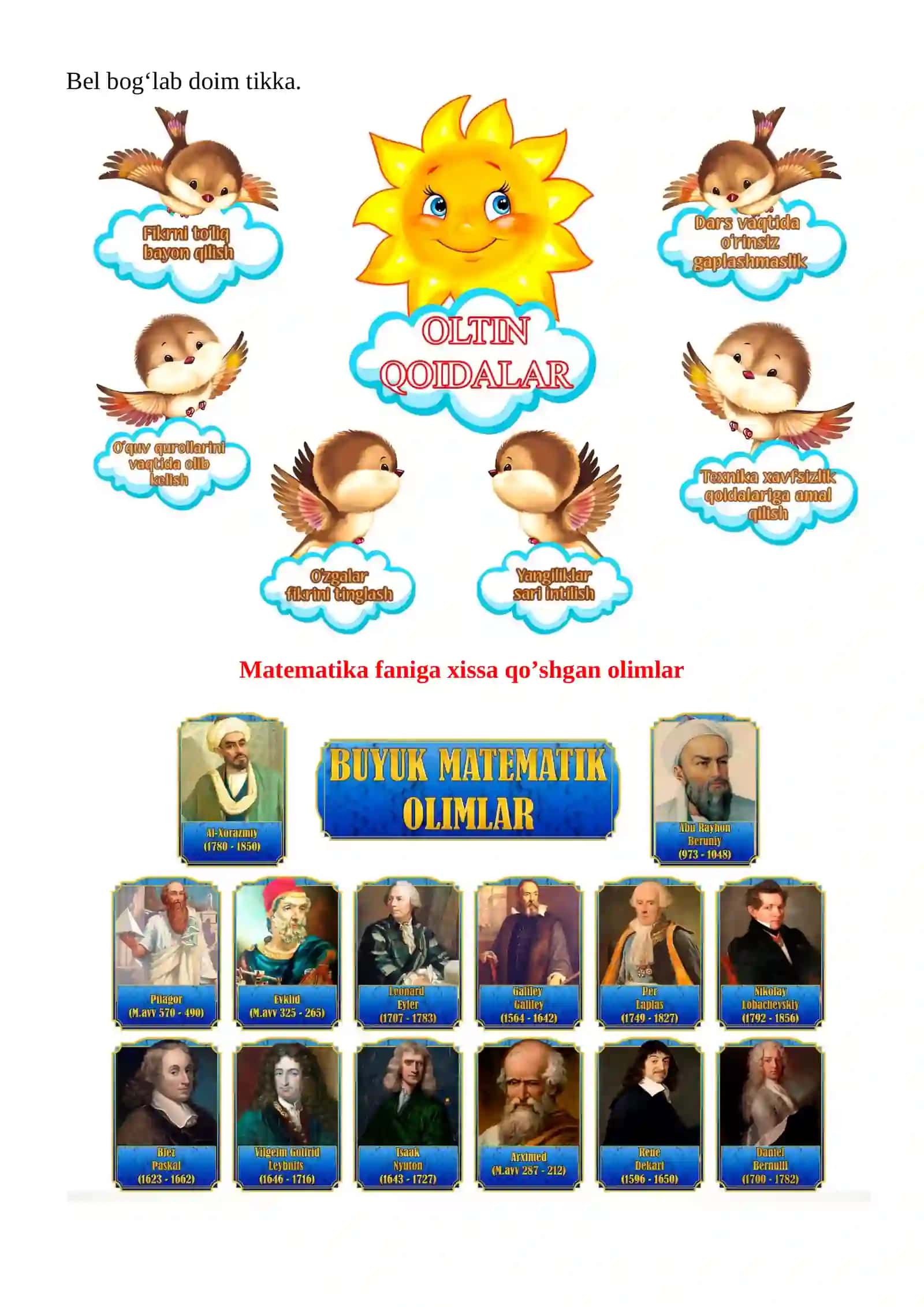 Bo‘lish mavzusida 4-sinf Matematika fanidan dars ishlanmasi 4