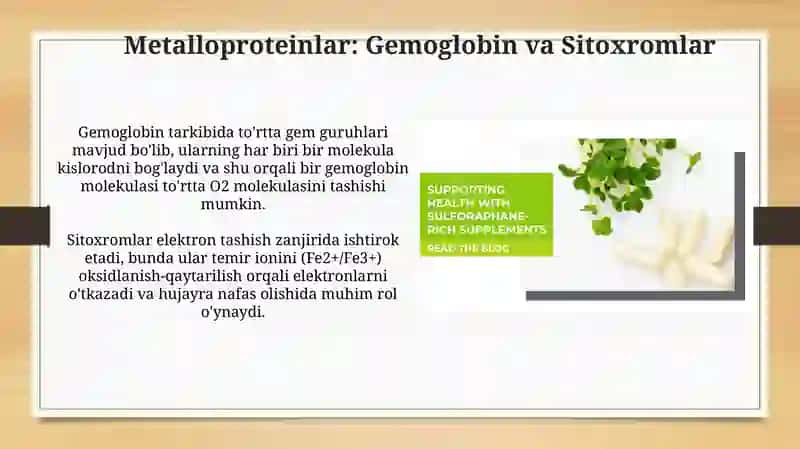 Kompleks birikmalarning biologiya va tibbiyotdagi ahamiyati 4