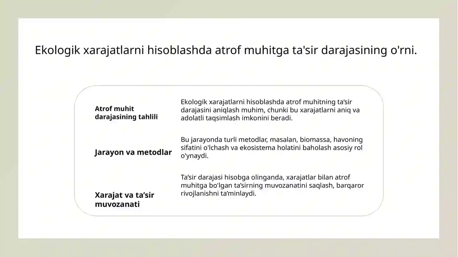 Ekologik xarajatlar va monitoring 4