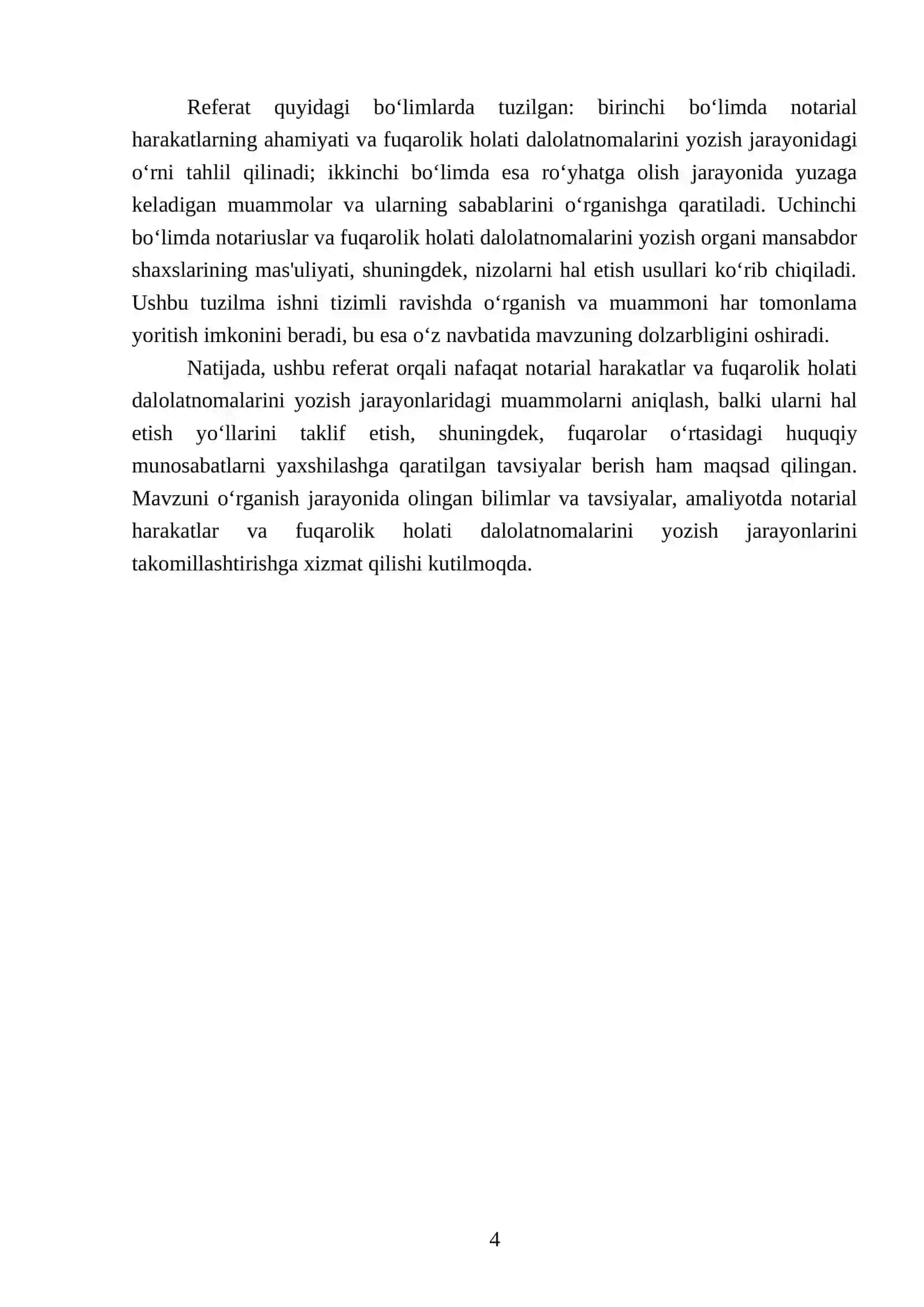 Notarial harakatni amalga oshiris, fuqarolik holati dalolatnomalarini yozishni roʻyhatga olish rad etilganligi yoki notariusning yoxud fuqarolik holati dalolatnomalarini yozish organi mansabdor shaxsining harakatlari (harakatsizligi) yuzasidan nizolashish to'g'risidagi ishlarning oʻziga xos xususiyatlari 4