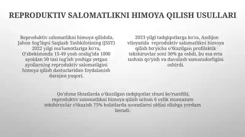 Jinsiy va repoduktiv salomatlikning valeologik ahamiyati 4