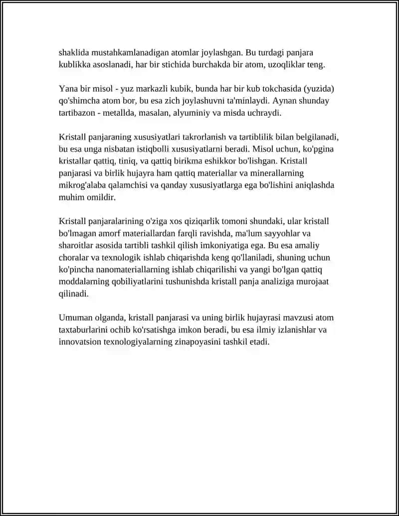 QATTIQ JISIM XOSSALARI. MONO VA POLIKRISTALLAR 4