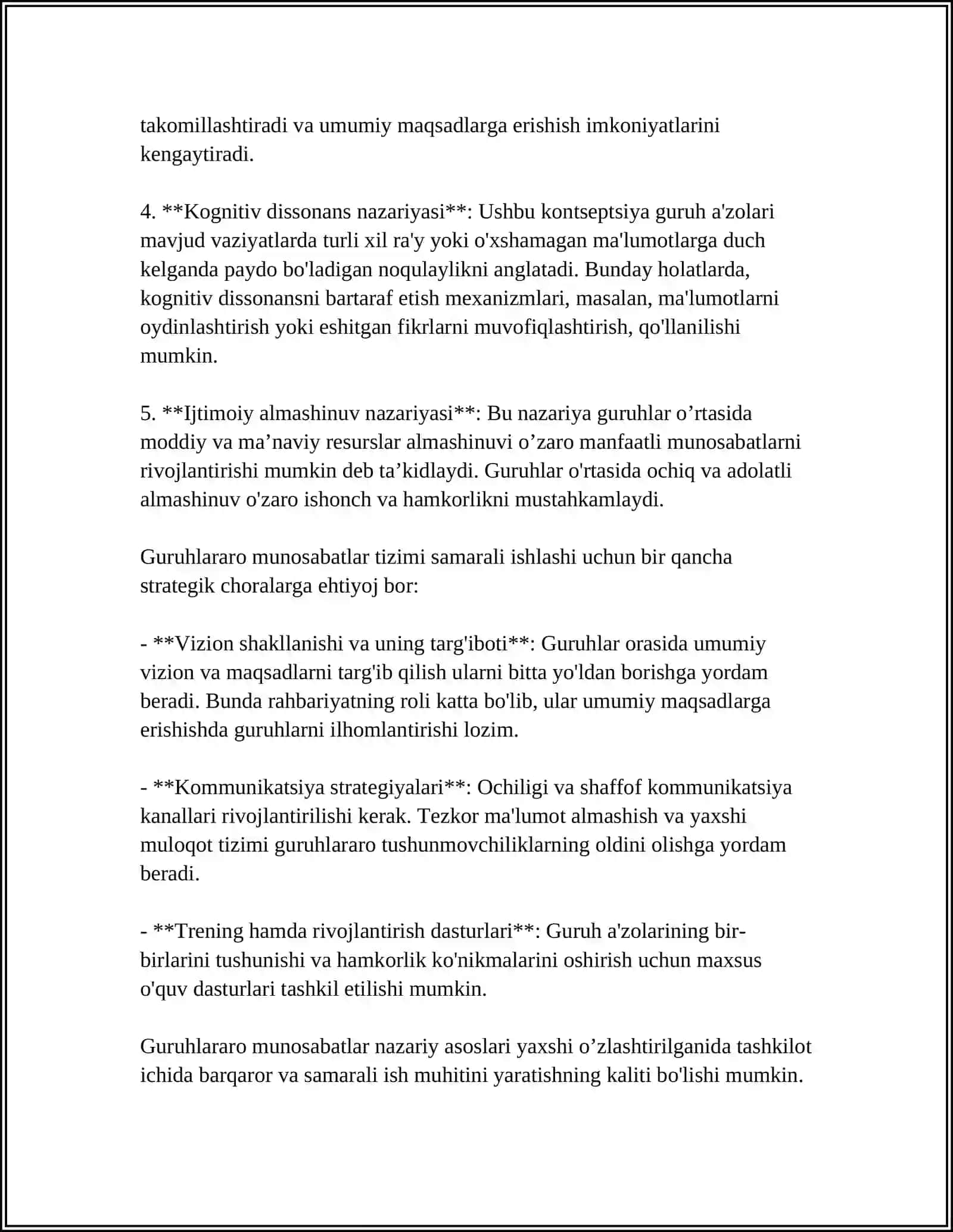 INSON RESURSLARINI BOSHQARISHDA GURUHLARARO MUNOSABATLAR 4