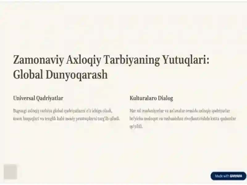 Zamonaviy Axloqiy Tarbiyaning Yutuq va Kamchiliklari 4