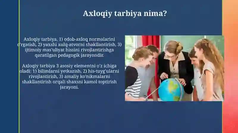 Кириш ёш авлод учун ахлоқий таълим ва ижтимоий масъулият мавзуси 4