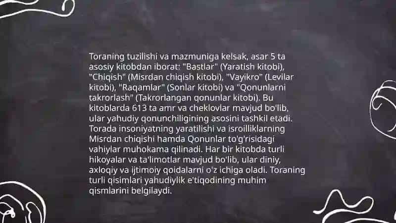 Yahudiylik ta'limoti va muqaddas kitobi 4