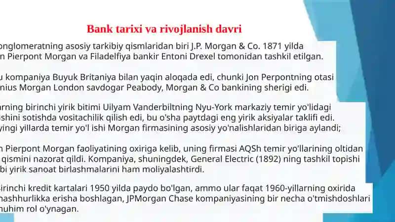 J.P.Morgan banki va uning faoliyati 4