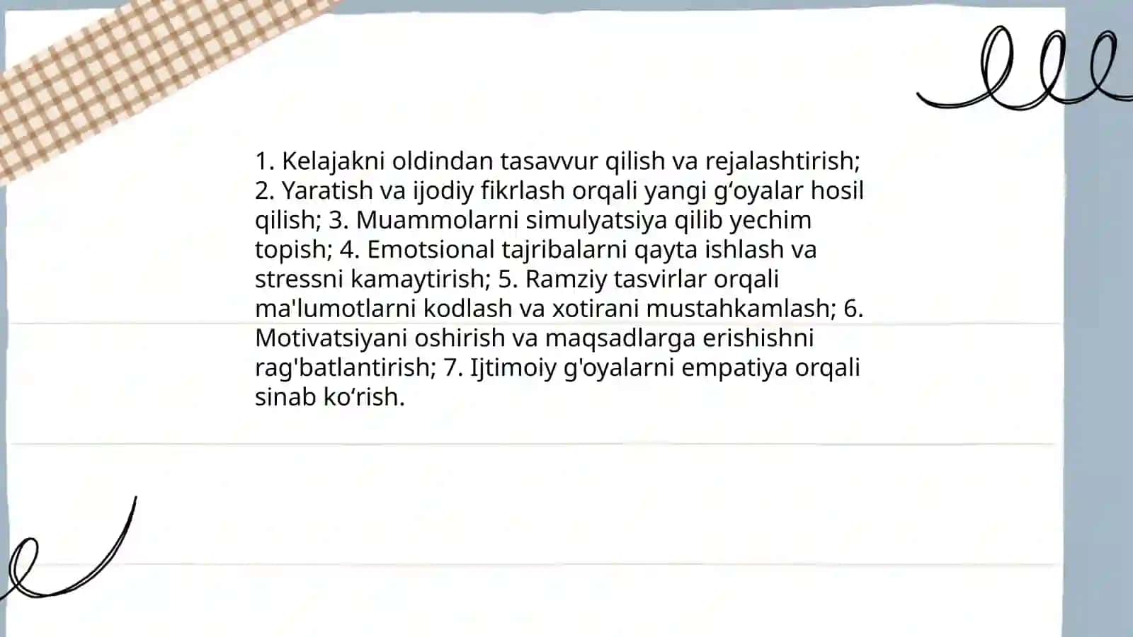 Umumiy psixalogiya:Xayol mavzusi 4