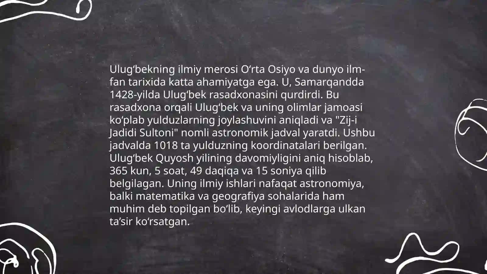 Mirzo Ulugʻbekning Hayoti 4