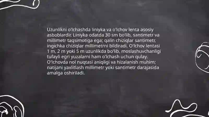 Boshlang'ich sinflarda uzunlik 4