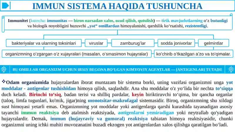 IMMULOGIK TOLERANTLIK NUQSONLARI. AUTOIMMUN XASTALIKLAR 4