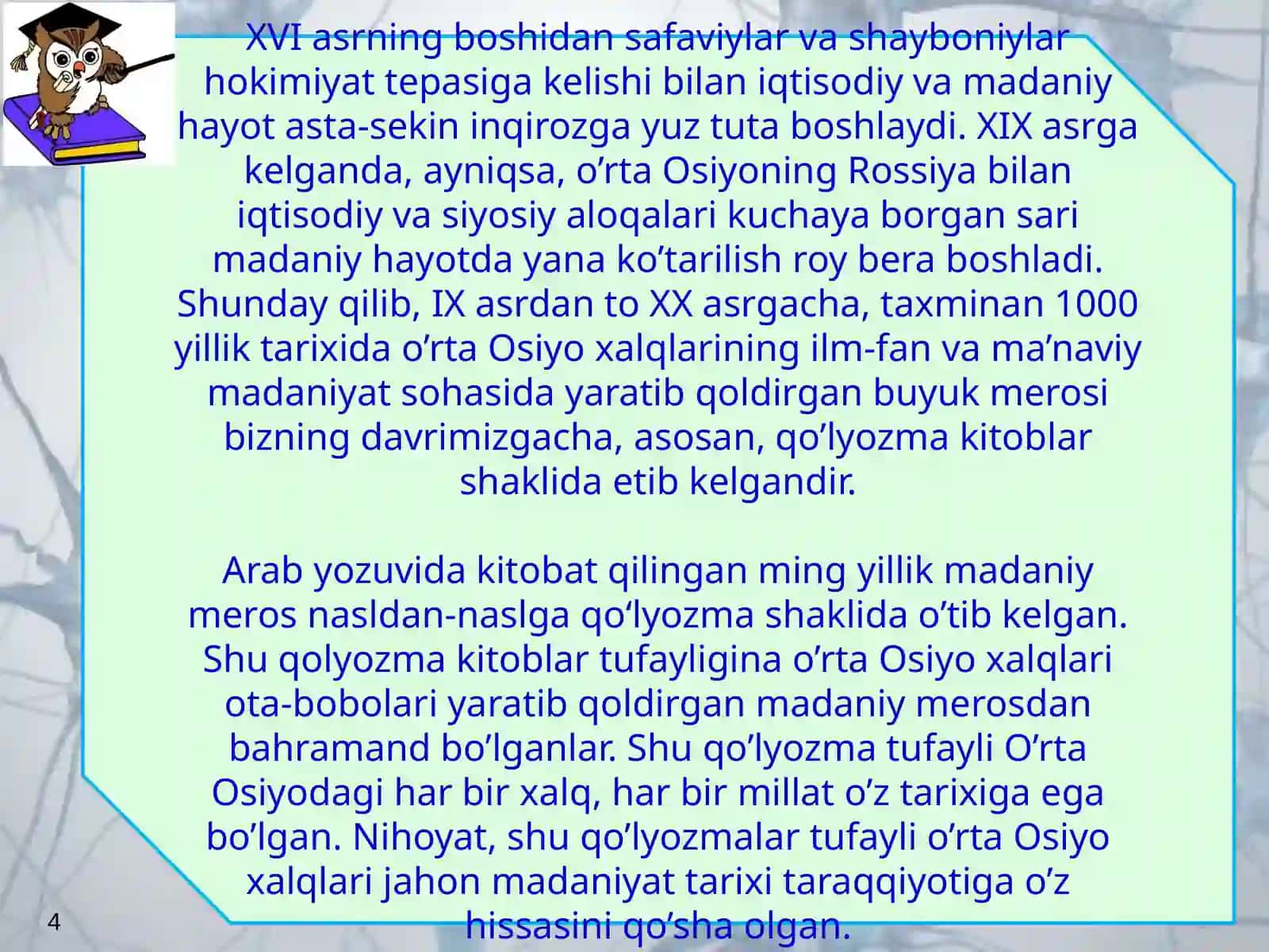 XATTOTLIK MAKTABLARI HAQIDA MA’LUMOT. HUSNIXAT O‘RGATISHNING GRAFIK ASOSLARI, HUSNIXAT O‘RGATISHNING TAMOYILLARI 4