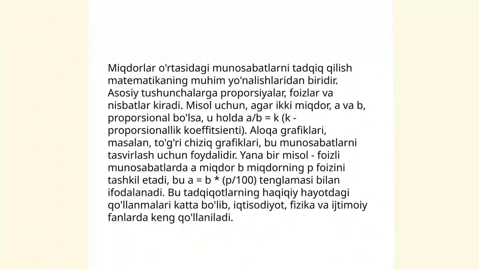 Miqdorlar bilan bog'liq qiziqarli masalalar va ularni yechish metodikasi 4