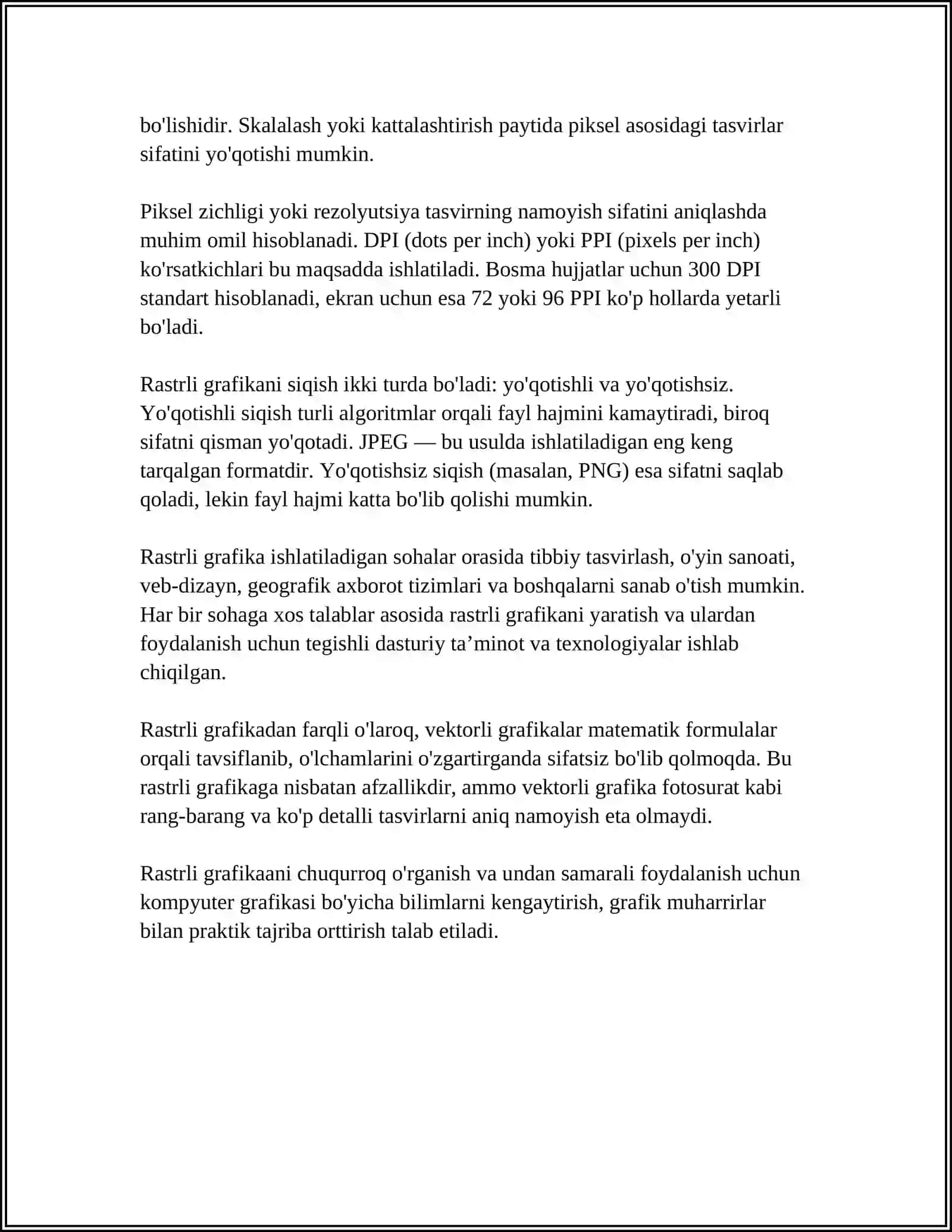 Rastrli grafika. Rastrli grafika dasturlari 4