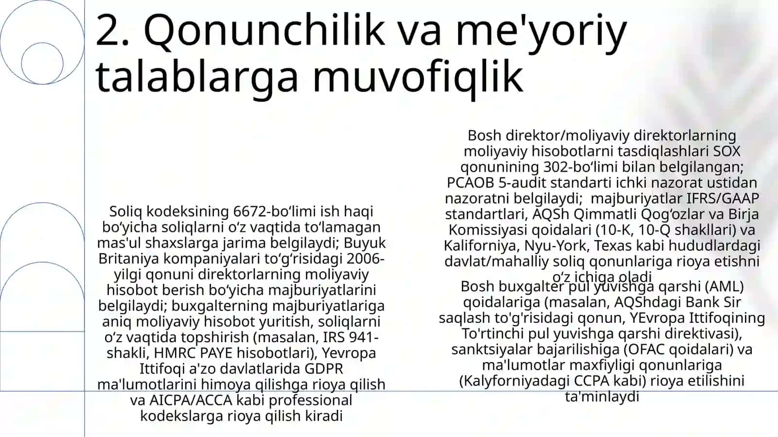 Bugalteriya hisobi hizmati rahbarining majburiyati va huquqlari 4